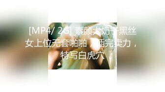 [MP4/ 2G] 素颜大奶子黑丝女上位无套啪啪，插完卖力，特写白虎穴