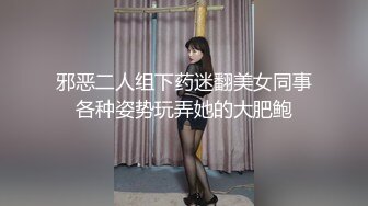 邪恶二人组下药迷翻美女同事各种姿势玩弄她的大肥鲍